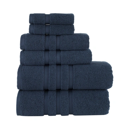 Chortex Usa Alexis Antimicrobial Irvington 6 Piece Towel Set In Blue