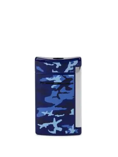 St Dupont Urban Camo Lighter In Navy