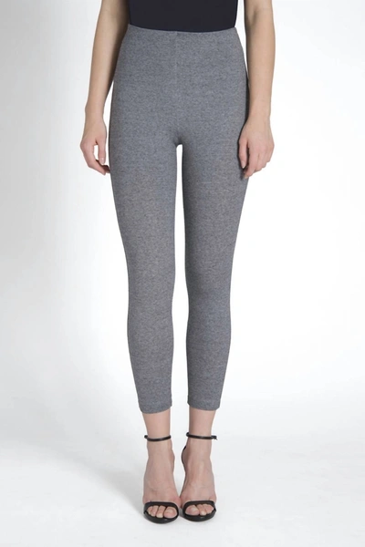 Lyssé Mindy Zip Crop Pant In Grey Tweed