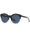 Dior Siderall 1 53mm Round Sunglasses - Black/ Blue In Black / Blue