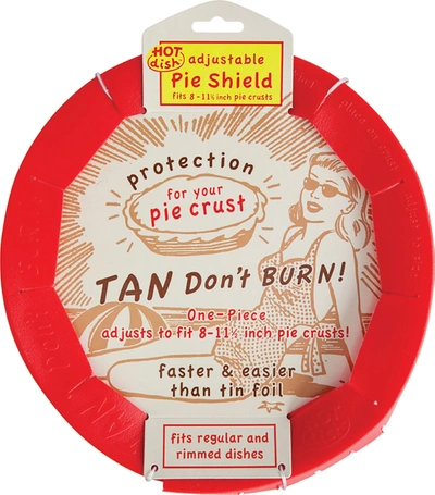 Talisman Designs Silicone Adjustable Pie Shield, 8 To 11.5 Inches, Red