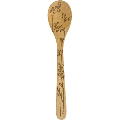 Talisman Designs Laser Etched Beechwood Tasting Spoon, Honey Bee Collection In Brown