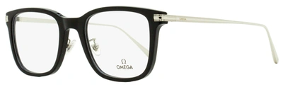 Omega Men's Square Eyeglasses Om5005h 052 Havana/palladium 54mm In Multi