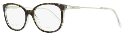 Jimmy Choo Women's Oval Eyeglasses Jc302 S61 Gray Havana 53mm In Multi