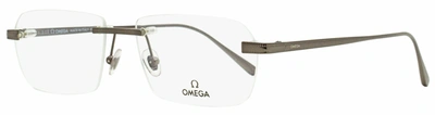 Omega Men's Rimless Eyeglasses Om5015h 008 Gunmetal 56mm In Multi