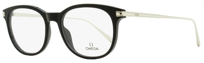 Omega Men's Pantos Eyeglasses Om5013 001 Black/palladium 53mm In Multi