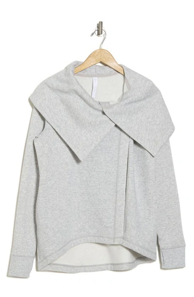 Z By Zella Starlight Cozy Cardigan Sweatshirt In Grey Light Heather