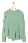 Z By Zella Vintage Washed Relaxed Long Sleeve Tee In Green Seaglass