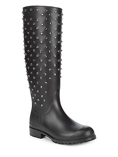 Saint Laurent Embellished Boots In Black