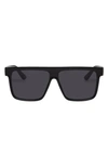 Aire Ara 142mm Shield Sunglasses In Shiny Black