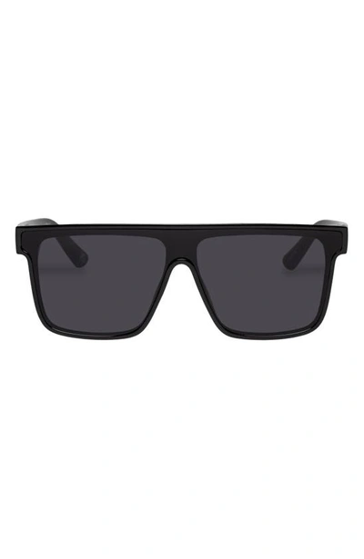 Aire Ara 142mm Shield Sunglasses In Shiny Black