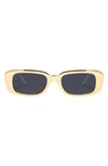Aire Ceres 51mm Rectangular Sunglasses In Gold Chrome