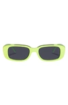 Aire Ceres 51mm Rectangular Sunglasses In Lime Chrome