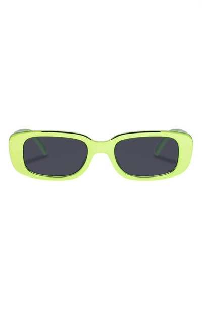 Aire Ceres 51mm Rectangular Sunglasses In Lime Chrome