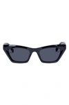 Aire Capricornus 50mm Cat Eye Sunglasses In Black