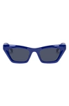 Aire Capricornus 50mm Cat Eye Sunglasses In Electric Blue