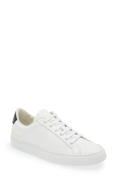 Common Projects Retro Low Top Trainer In White/ Black