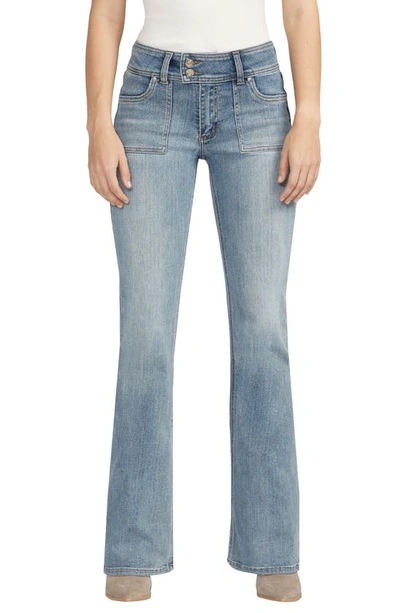 Silver Jeans Co. Be Low Low Rise Flare Jeans In Indigo