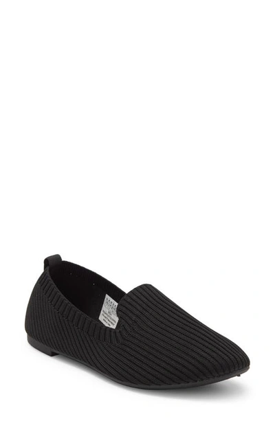 Danskin Ribbed Smoking Loafer In Black