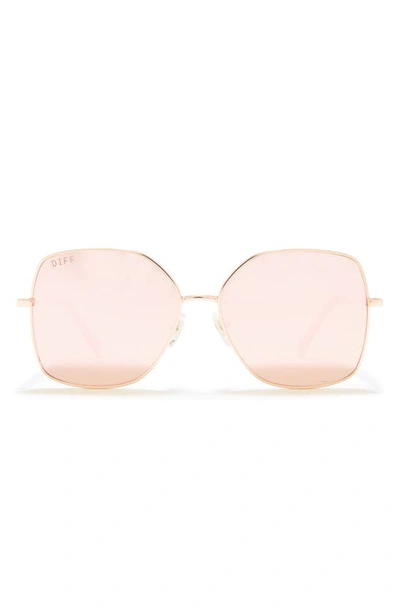 Diff Beatrice 59mm Oversize Sunglasses In Gold