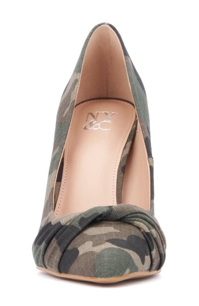 New York And Company Monique Twist Pump In Camouflage