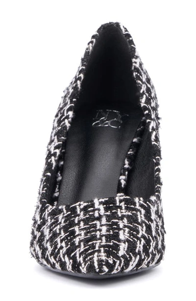 New York And Company Belle Reptile Embossed Pump In Black Boucle