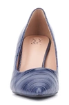 New York And Company Belle Reptile Embossed Pump In Navy Croc