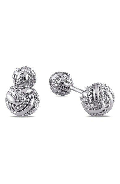 Delmar Knot Cuff Links In Silver