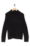 Madewell Belmont Mock Neck Sweater In True Black