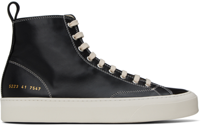 Common Projects Black Tournament High Sneakers In Blue
