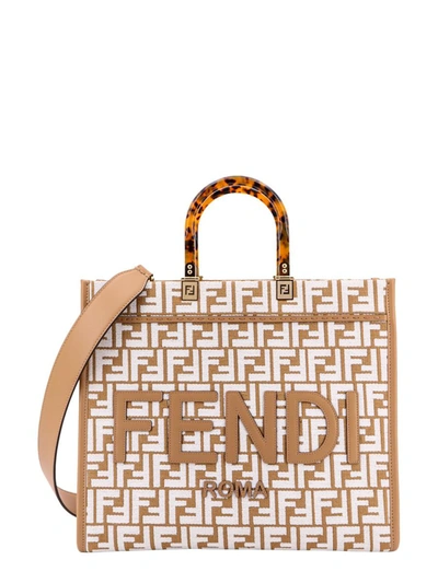 FENDI SUNSHINE 2023 SS Casual Style Canvas Blended Fabrics 2WAY 3WAY  Bi-color Plain (8BS051ANT7F0H9H)