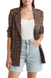 Sanctuary Betty Plaid Knit Blazer In Quentin Plaid