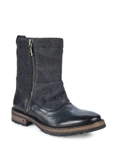 John Varvatos Tahoe Side Zip Boots In Black