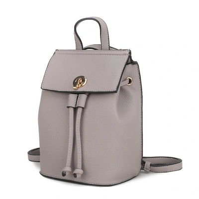 Mkf Collection By Mia K Serafina Vegan Leather Women's Backpack In Grey