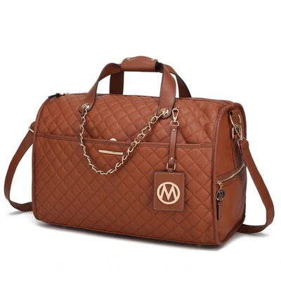 Mkf Collection By Mia K Lexie Vegan Leather Women's Duffle In Brown