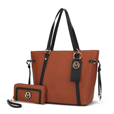 Mkf Collection By Mia K Kioea Tote With Wallet & Detachable Key-ring Set In Brown