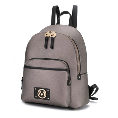 Mkf Collection By Mia K Alice Vegan Leather Backpack Handbag In Grey