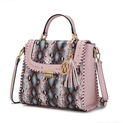 Mkf Collection By Mia K Lilli Vegan Leather Satchel Handbag In Pink