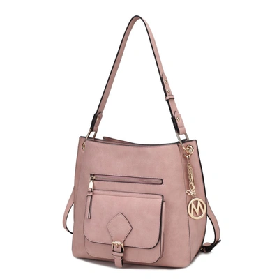 Mkf Collection By Mia K Yves Vegan Leather Women's Hobo Bag In Pink