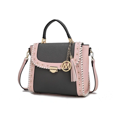 Mkf Collection By Mia K Flora Vegan Leather Crossbody Handbag In Pink