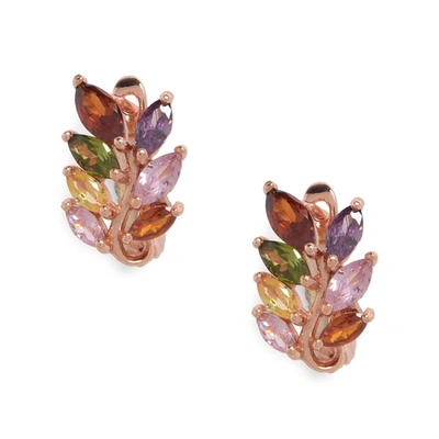 Sohi Gold Color Gold Plated Designer Studs For Women's In Pink