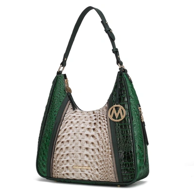 Mkf Collection By Mia K Becket Faux Crocodile-embossed Vegan Leather Women's Shoulder Bag In Green