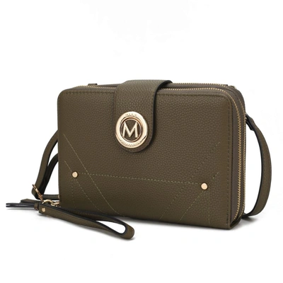 Mkf Collection By Mia K Sage Cell-phone - Wallet Crossbody Bag With Optional Wristlet In Green