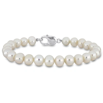 Mimi & Max 9-9.5mm Men's Freshwater Cultured Pearl Bracelet With Sterling Silver Lobster Clasp - 9 In.