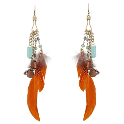 Lovisa Multicoloured Feather Chain Drop Earrings
