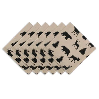 Dii Mountain Trail Plaid Napkin (set Of 6)