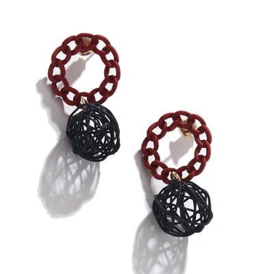 Sohi Multi Color Trendy Designer Drop Earring For Women's In Black