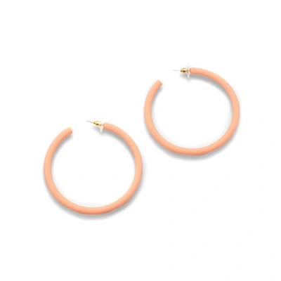 Sohi Pink Color Gold Plated Party Designer Hoop Earring For Women's