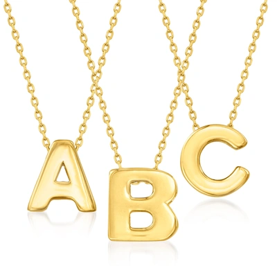 Ross-simons 14kt Yellow Gold Mini Initial Necklace In Multi