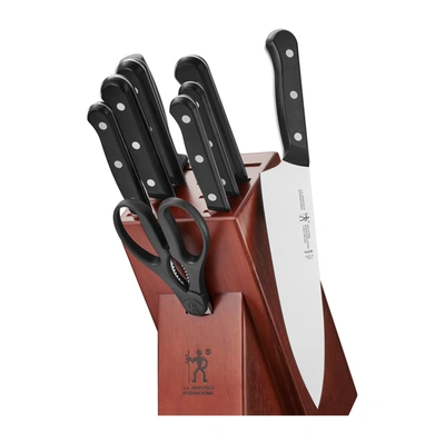 Henckels Solution 10-pc Knife Set With Block, Chef Knife, Paring Knife, Utility Knife, Bread Knife, Black, St